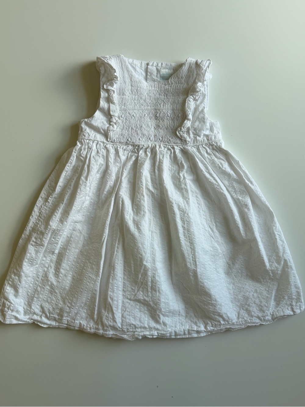 Edgehill Collection Toddler Girl Cotton White Dress - Size 3T